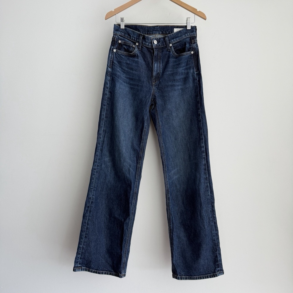 AYR The Secret Sauce Jeans 27 Dark Wash Blue Wide Leg Relaxed Straight